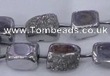 CNG2000 15.5 inches 8*12mm - 10*15mm nuggets plated quartz beads