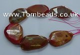 CNG2655 15.5 inches 38*48mm - 42*55mm freeform agate beads