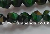CNG6547 15.5 inches 8mm faceted nuggets green tiger eye beads