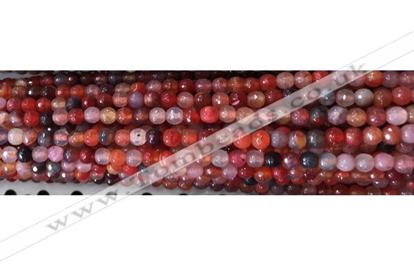 CAA2890 15 inches 6mm faceted round fire crackle agate beads wholesale