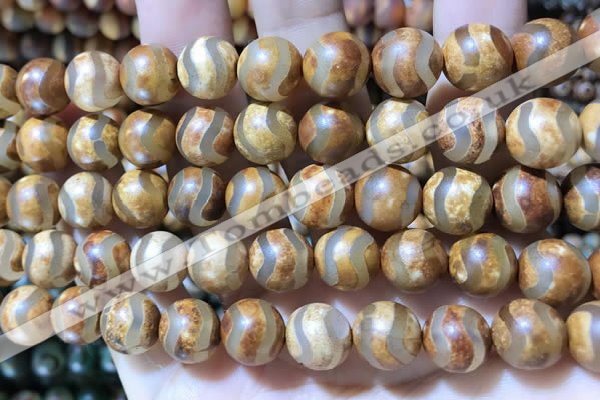 CAA3894 15 inches 10mm round tibetan agate beads wholesale