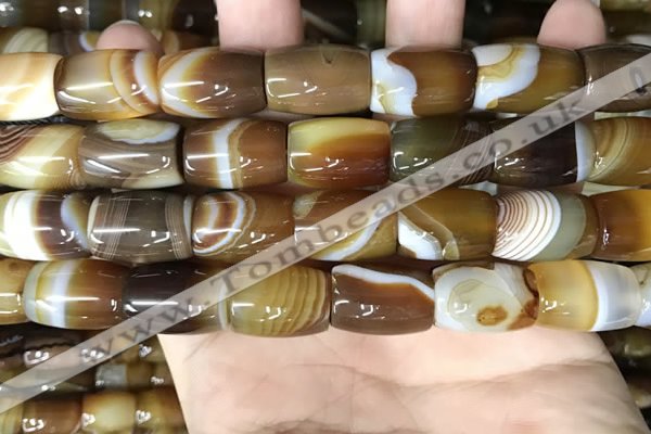 CAA4187 15.5 inches 13*18mm drum line agate gemstone beads