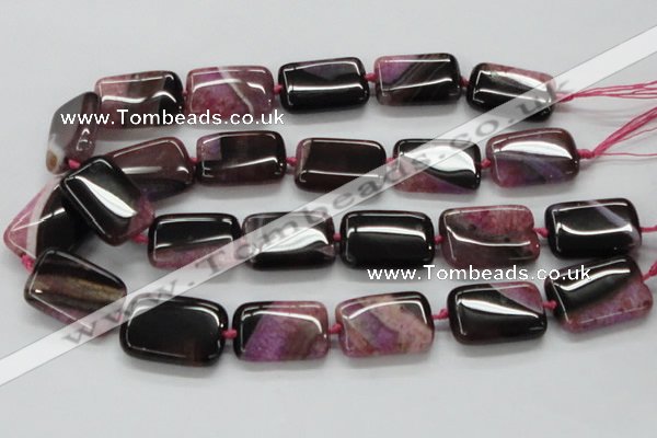 CAA473 15.5 inches 18*28mm rectangle agate druzy geode beads