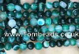 CAA5242 15.5 inches 8mm faceted round banded agate beads