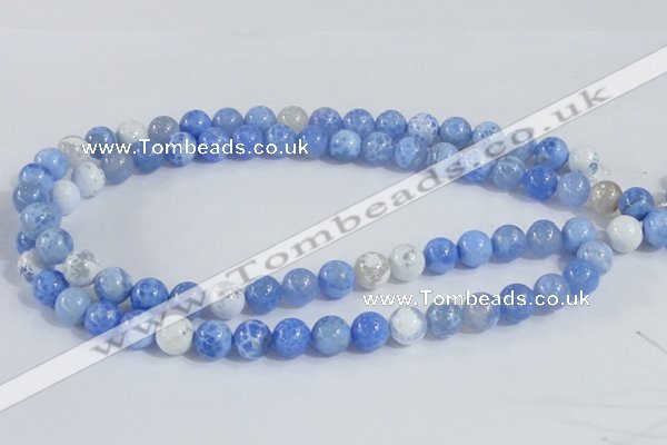 CAB646 15.5 inches 10mm round fire crackle agate beads wholesale