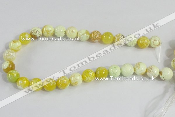 CAB662 15.5 inches 14mm round fire crackle agate beads wholesale