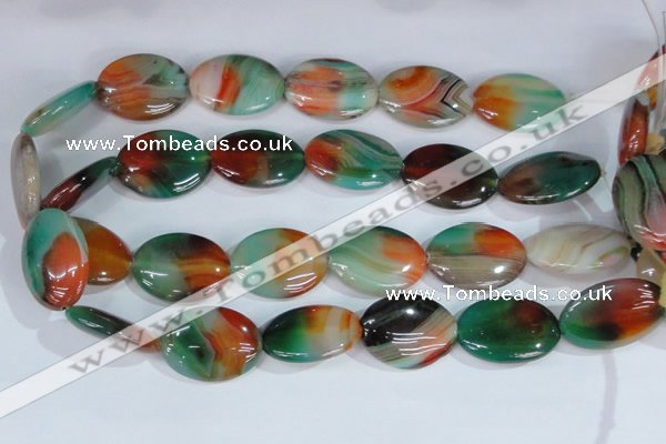 CAG1025 15.5 inches 22*30mm oval rainbow agate beads