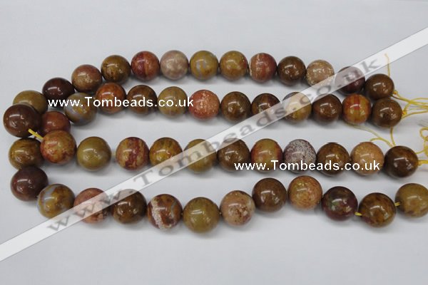 CAG1747 15.5 inches 16mm round golden agate beads wholesale