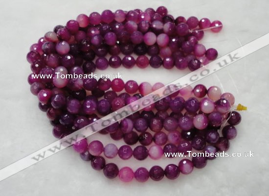 CAG419 15.5 inches 16mm faceted round agate beads Wholesale