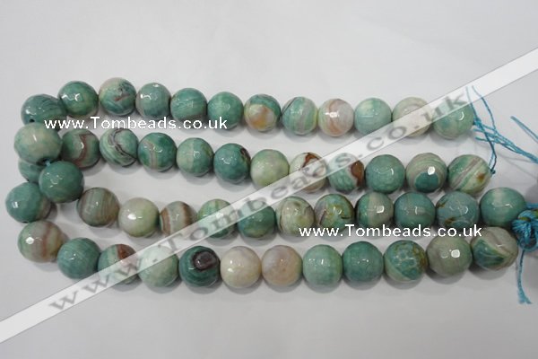 CAG4580 15.5 inches 16mm faceted round fire crackle agate beads