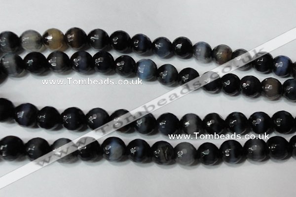 CAG4661 15.5 inches 10mm faceted round fire crackle agate beads