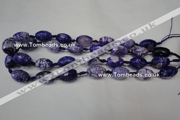 CAG5793 15 inches 13*18mm faceted rice fire crackle agate beads