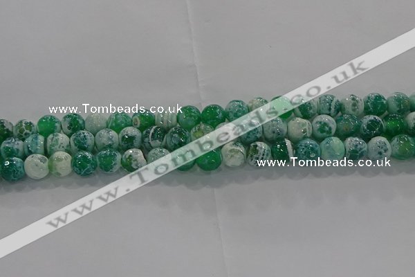 CAG9007 15.5 inches 6mm faceted round fire crackle agate beads