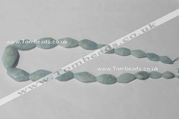 CAQ214 15.5 inches multi-size twisted natural aquamarine beads