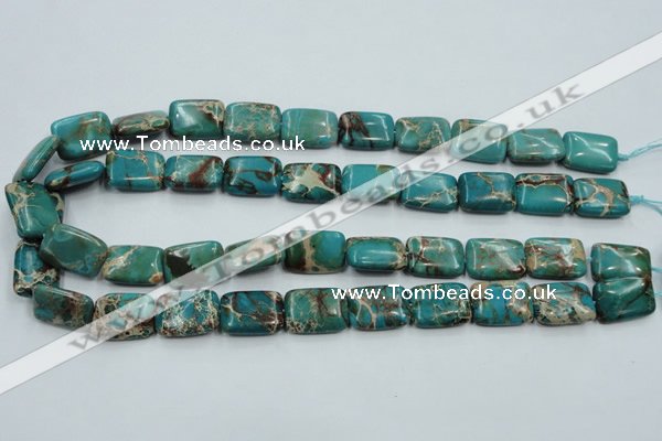 CAT15 15.5 inches 13*18mm rectangle natural aqua terra jasper beads