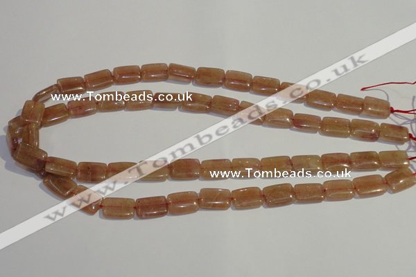 CBQ30 15.5 inches 10*14mm rectangle strawberry quartz beads