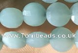 CCB620 15.5 inches 6mm faceted coin amazonite gemstone beads