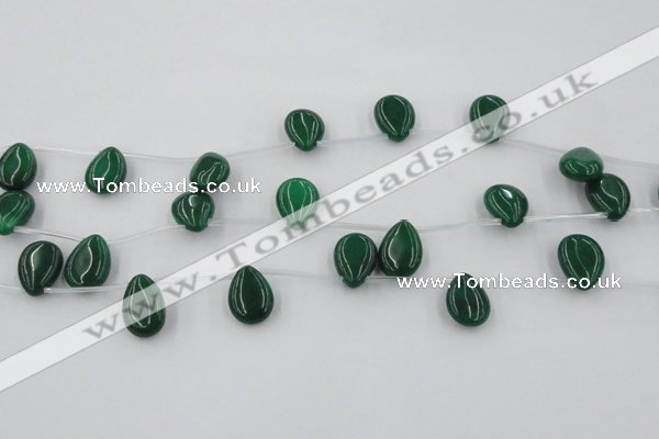 CCN2684 Top-drilled 13*18mm flat teardrop candy jade beads