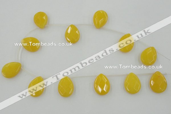 CCN2720 Top-drilled 18*25mm briolette candy jade beads wholesale