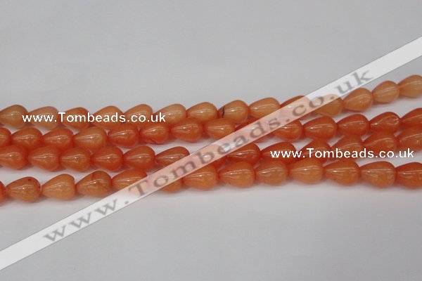 CCN3761 15.5 inches 10*14mm teardrop candy jade beads wholesale