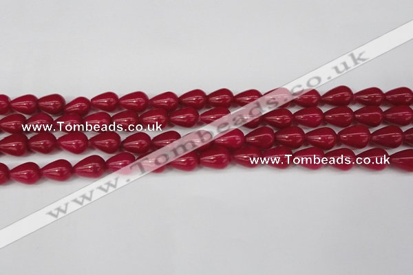 CCN3763 15.5 inches 10*14mm teardrop candy jade beads wholesale