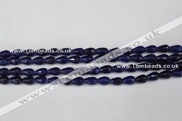 CCN3784 15.5 inches 8*12mm faceted teardrop candy jade beads