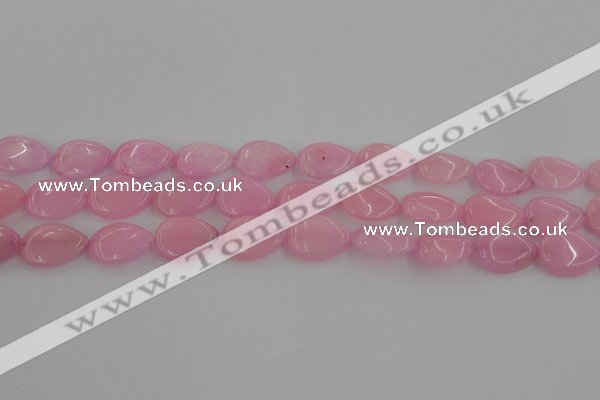 CCN3860 15.5 inches 13*18mm flat teardrop candy jade beads