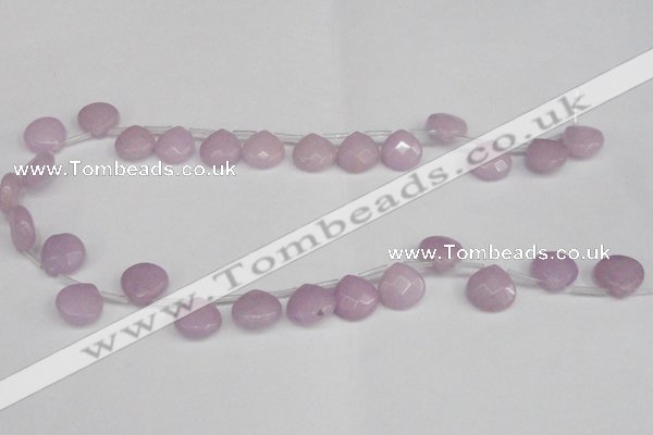 CCN3910 Top-drilled 13*13mm briolette candy jade beads wholesale