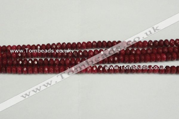 CCN4159 15.5 inches 5*8mm faceted rondelle candy jade beads