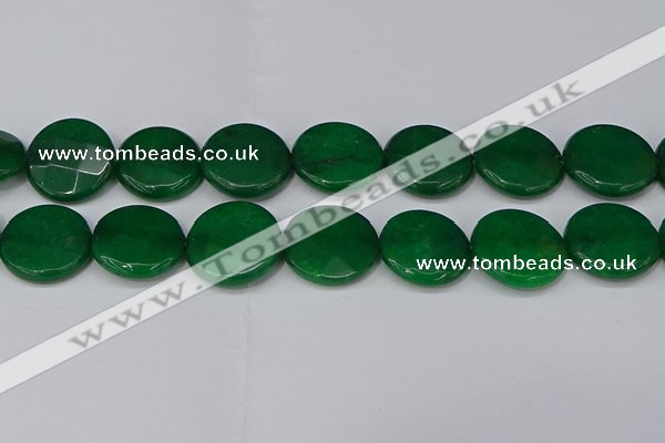 CCN4192 15.5 inches 20mm faceted coin candy jade beads wholesale