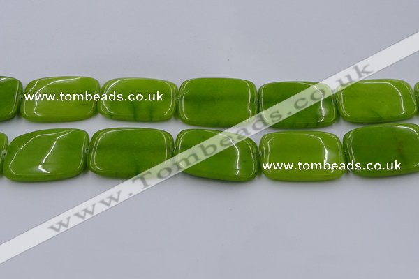 CCN4211 15.5 inches 30*40mm rectangle candy jade beads wholesale