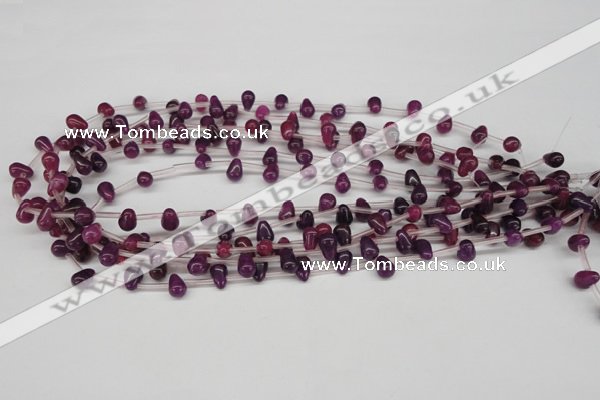 CCN431 15.5 inches Top-drilled 6*9mm teardrop candy jade beads