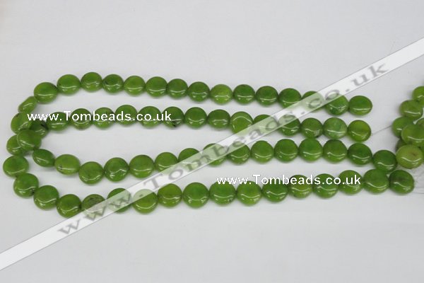 CCN482 15.5 inches 12mm flat round candy jade beads wholesale