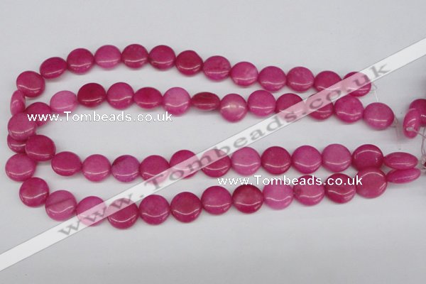 CCN486 15.5 inches 14mm flat round candy jade beads wholesale