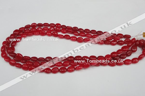 CCN518 15.5 inches 8*10mm oval candy jade beads wholesale