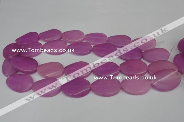 CCN617 15.5 inches 22*30mm twisted oval candy jade beads wholesale