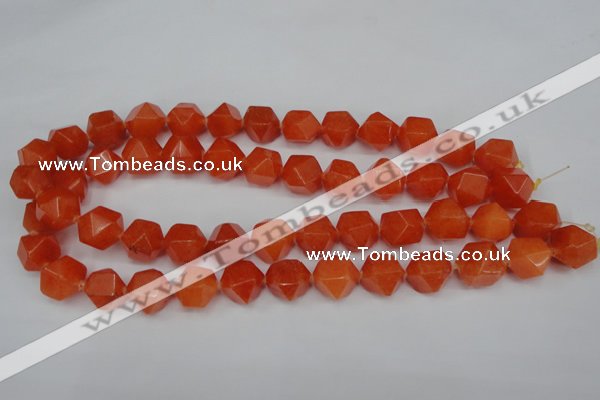 CCN662 15.5 inches 15*15mm faceted nuggets candy jade beads