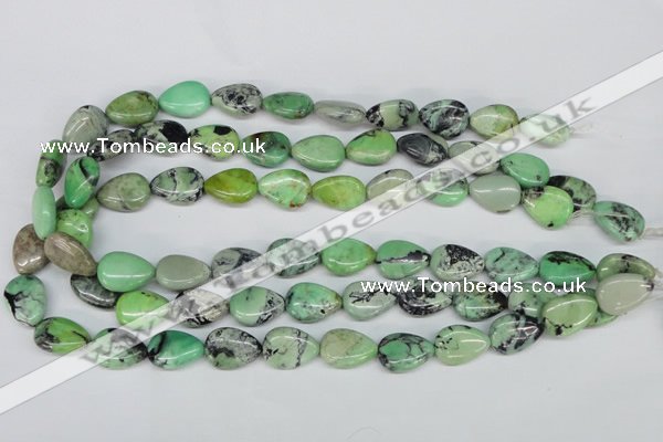 CCO39 15.5 inches 13*18mm flat teardrop natural chrysotine beads