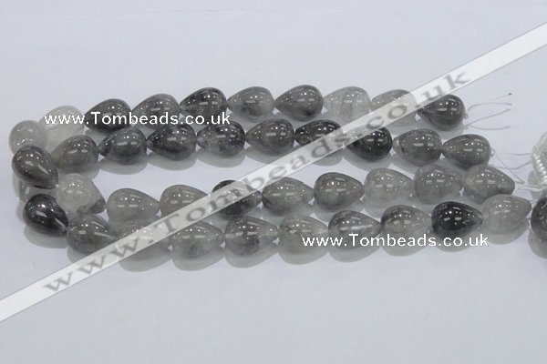 CCQ107 15.5 inches 15*20mm teardrop cloudy quartz beads wholesale