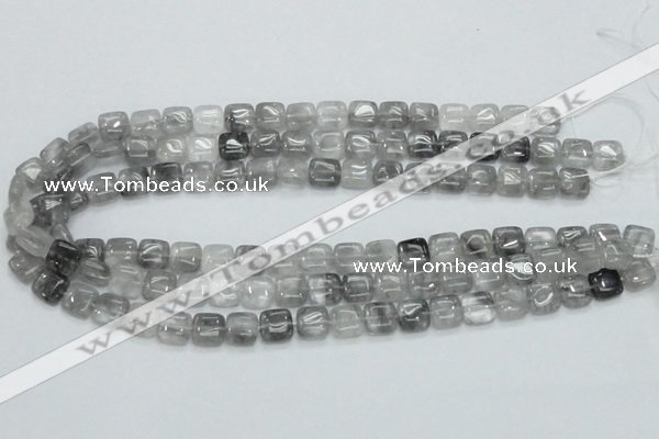 CCQ193 15.5 inches 10*10mm square cloudy quartz beads wholesale