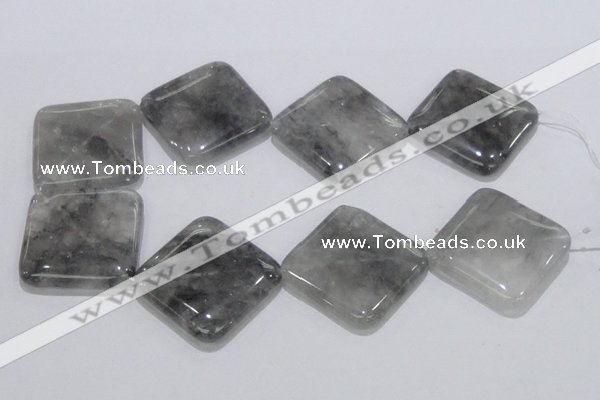 CCQ206 15.5 inches 40*40mm diamond cloudy quartz beads wholesale