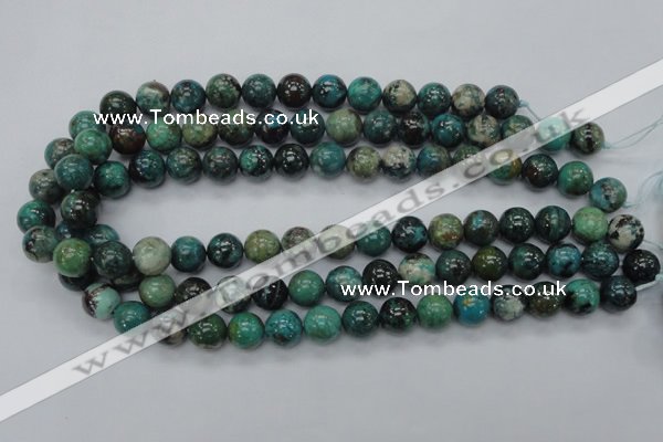 CCS19 15.5 inches 12mm round natural chrysocolla gemstone beads