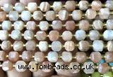 CCU1413 15 inches 6mm - 7mm faceted cube moonstone beads