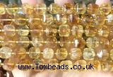 CCU1455 15 inches 8mm - 9mm faceted cube citrine gemstone beads