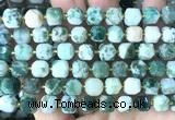 CCU1503 15 inches 8mm - 9mm faceted cube tree agate beads