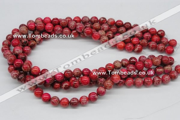 CDE04 15.5 inches 10mm round dyed sea sediment jasper beads