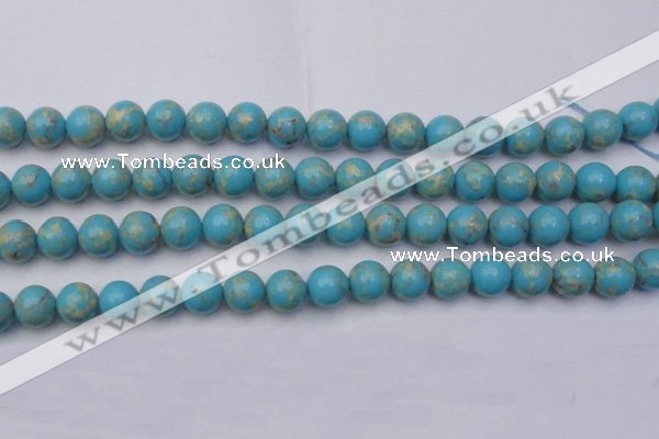 CDE2060 15.5 inches 14mm round dyed sea sediment jasper beads