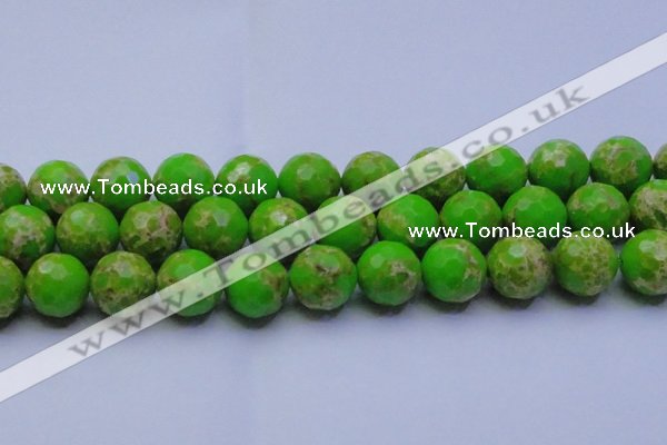 CDE2560 15.5 inches 22mm faceted round dyed sea sediment jasper beads