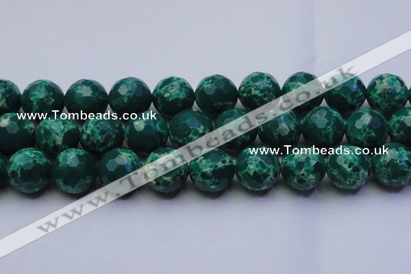 CDE2575 15.5 inches 22mm faceted round dyed sea sediment jasper beads