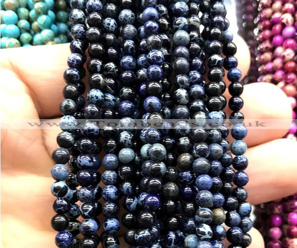 CDE3036 15 inches 4mm round sea sediment jasper beads wholesale